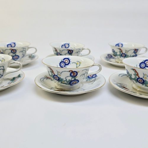 Elegant Kaffeservis från Bavaria – Set med 6 Koppar och Fat