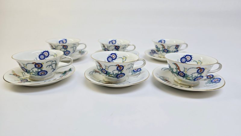 Elegant Kaffeservis från Bavaria – Set med 6 Koppar och Fat
