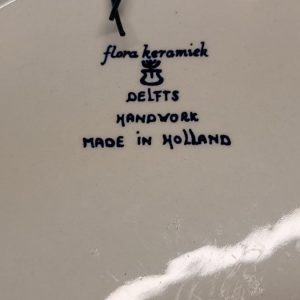 Stort fat Flora keramiek Delfts Handwork Holland