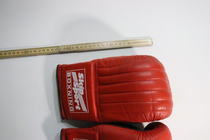 Boxhandskar i röd läder - Skip Sport Boxing
