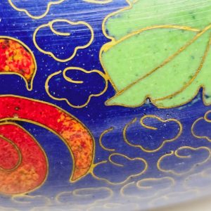 Exklusiv kinesisk cloisonné-skål – elegant design med blomsterdekorationer