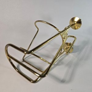 LJUSSTAKE, gulmetall, för två ljus, Made in Sweden