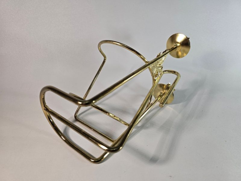 LJUSSTAKE, gulmetall, för två ljus, Made in Sweden
