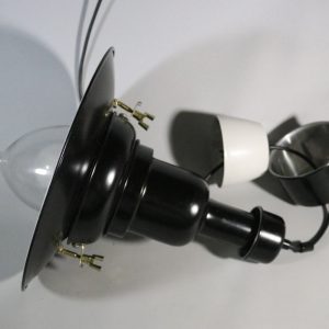 Kökslampa, industriell design, gjord av metall och glas "OTTAVA"