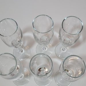 6st Champagneglas H=21,5cm D= 4,5cm