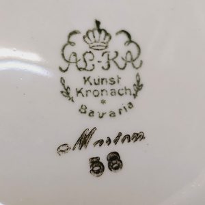 Elegant ALKA Kunst Kronach Burk med Lock – Äkta Gulddekor, Bavaria