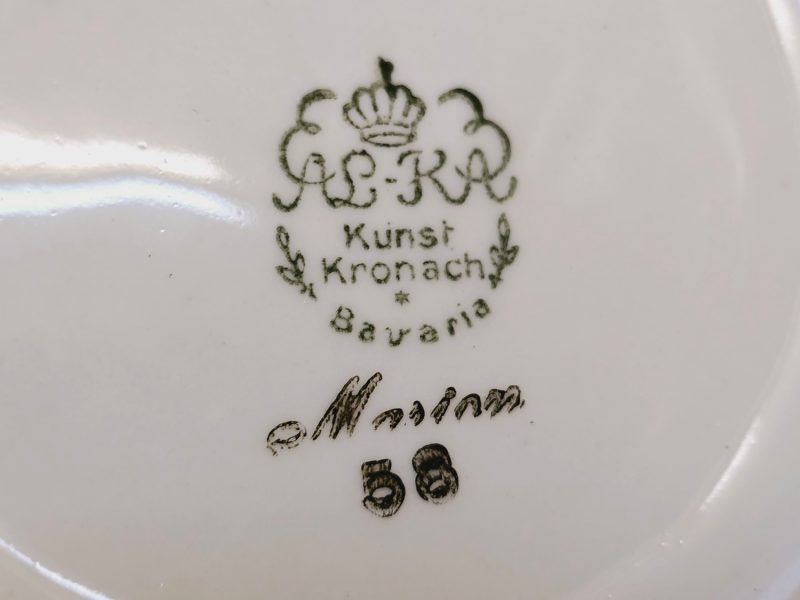 Elegant ALKA Kunst Kronach Burk med Lock – Äkta Gulddekor, Bavaria