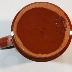 Mugg i lergods, Andersson & Johansson Höganäs,  D8cm H11,5cm