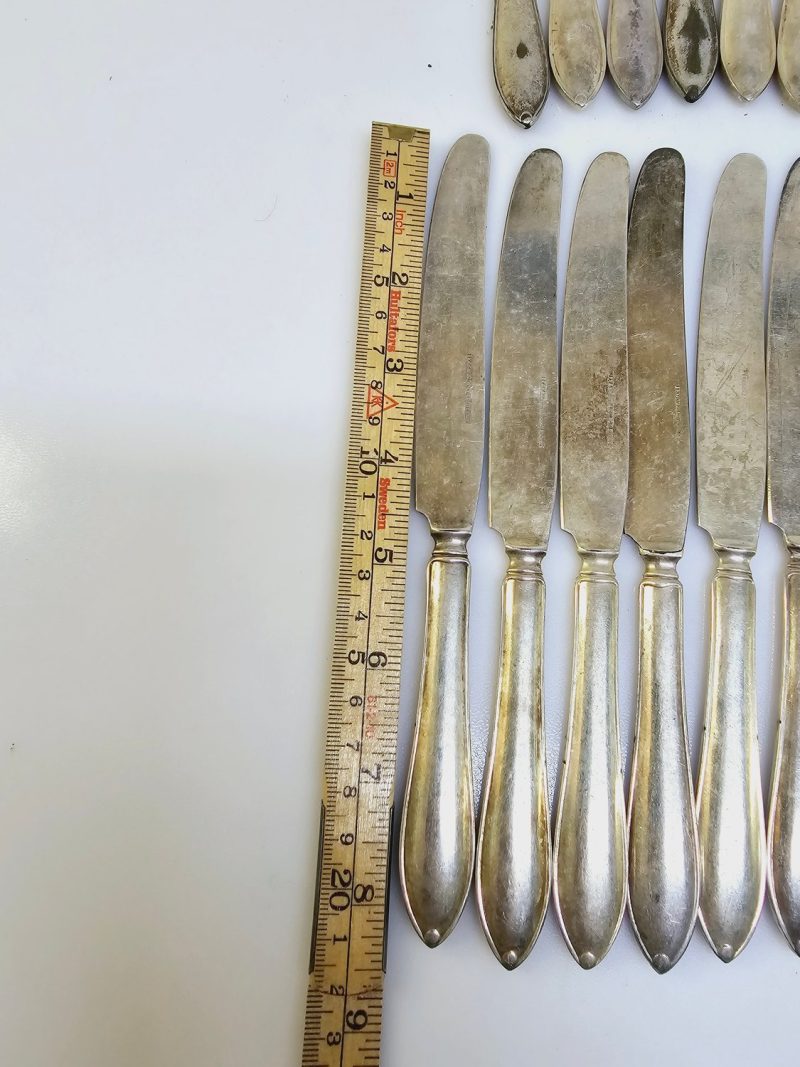 16st Exklusiva gamla matknivar – Silverpläterad elegans från Sverige