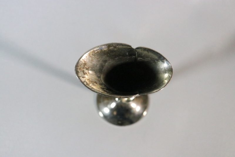 Silverpläterad liljaformad knoppvas