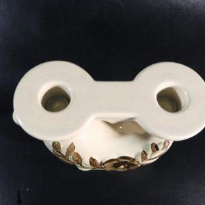 Dubbel Ljusstake från Guldkroken – Unik Design med Blomdekor