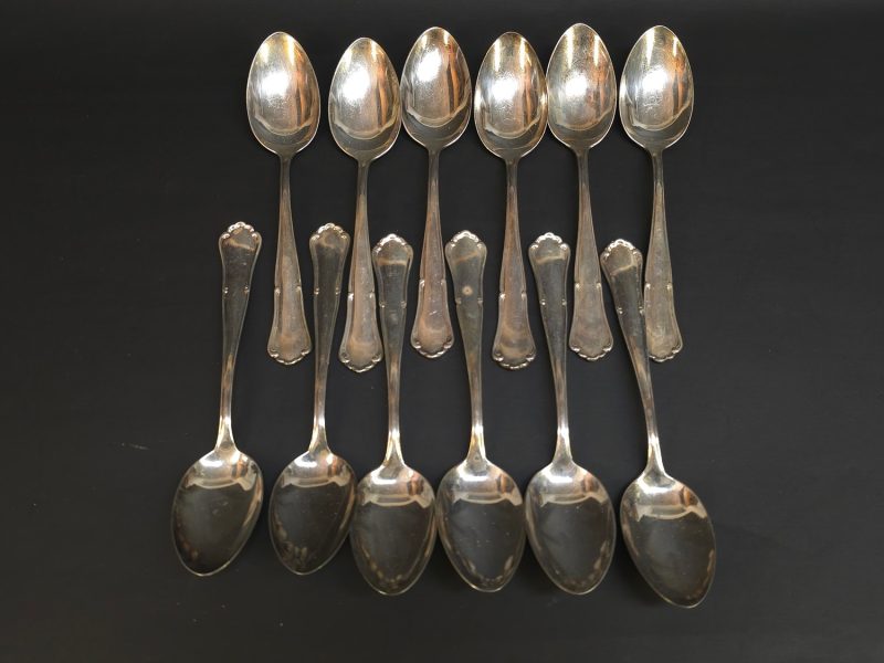 Eleganta Kaffeskedar i Extra Prima Nysilver – Set om 12 st
