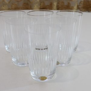 Glasservis med segelbåtsdesign - 14 delar - Mitten av 1900-talet