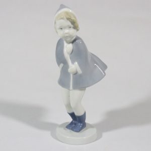 Metzler & Ortloff figur / Claire Girl in Wind #7271 / Tysk porslinsfigur