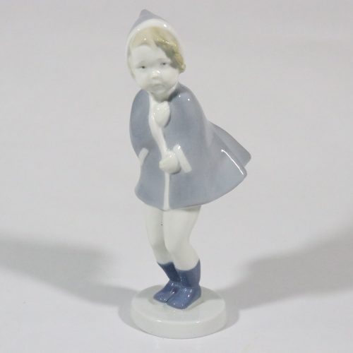 Metzler & Ortloff figur / Claire Girl in Wind #7271 / Tysk porslinsfigur