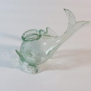 Fisk konstglas. Thure Berglund Stockholms Glasbruk, Skansen, "Skansenglas"