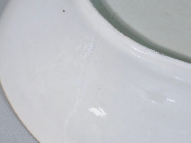 Kinesisk exportporslin armoriell middagstallrik, vapenporslin, cirka 1800