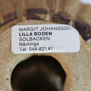 Prydnadsföremål, MARGIT JOHANSSON LILLA BODEN SOLBACKEN Nävlinge