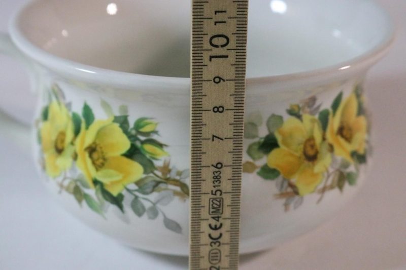Portmeirion Keramik Stoke On Trent Gula Blommor Kaffe Te kopp Mugg Soppa skål