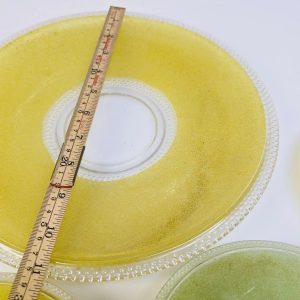 Färgglada glasfat – Set med vintagekänsla