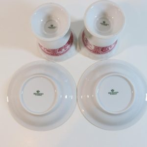 4 delar Heinrich porslin fat och kaffemugg
