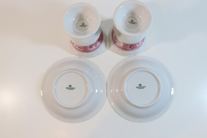 4 delar Heinrich porslin fat och kaffemugg