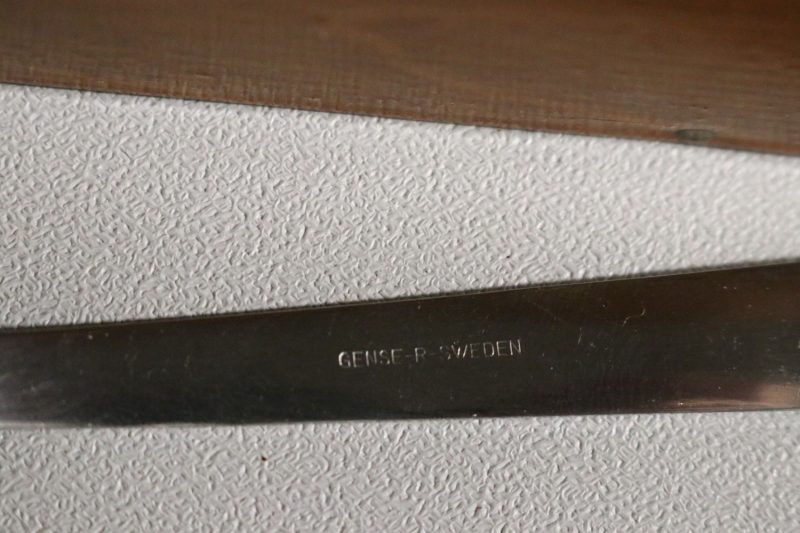 Vintage BESTICKSCHATULL med bestick bla Gense Thebe