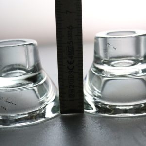 KNUT/MARIANNE HAGBERG. LJUSHÅLLARE, 2 st, glas, design K Hagberg/M Hagberg