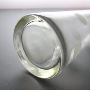 Vas i glas med etsade prickar - 37cm hög D=6,5cm