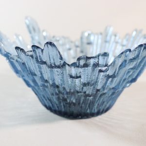 GLASSKÅL. troligen Istappsskål,  Snapphane Glasbruk