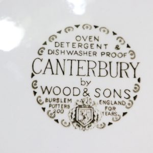 5 ST  Tallrikar WOOD & SONS "CANTERBURY" ENGLAND