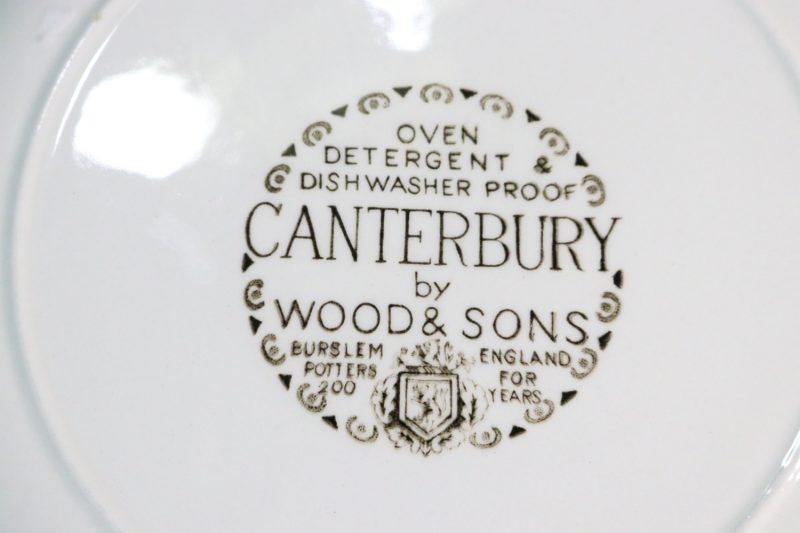 5 ST  Tallrikar WOOD & SONS "CANTERBURY" ENGLAND