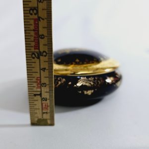 Fransk Limoges Mörk Kobolt porslin ask, Guld Accent D'Art, Sällsynt Fynd