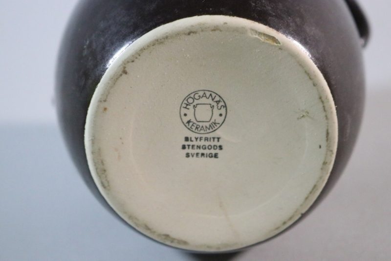 Mörkbrun krus, stengods, Höganäs 1/2L