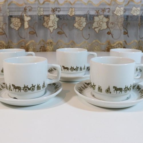 KAFFESERVIS, 10 delar, porslin, Vitro Porselen med Korund, Figgjo Norge