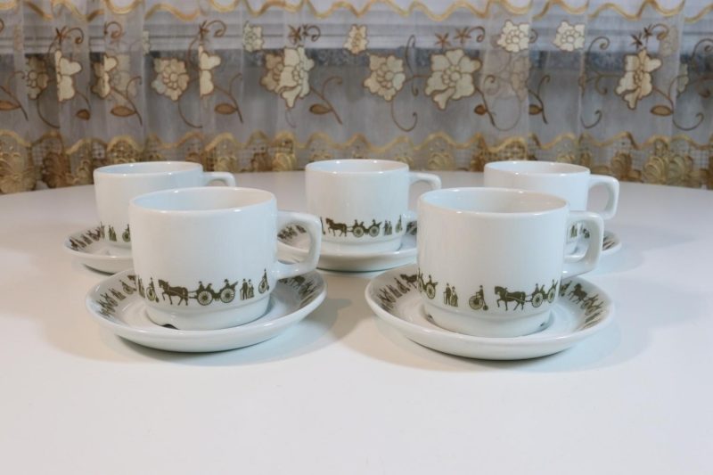 KAFFESERVIS, 10 delar, porslin, Vitro Porselen med Korund, Figgjo Norge