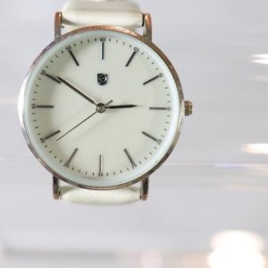 Auriol, Armbandsur, Läder, Vit