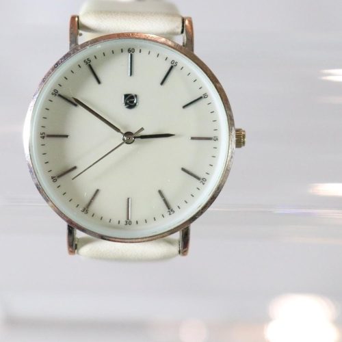 Auriol, Armbandsur, Läder, Vit