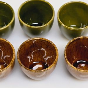 Rustik charm: Set med 6 små keramikkoppar