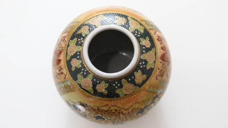 Handmålad urna utan lock, Japan, Geisha Satsuma, troligen replika