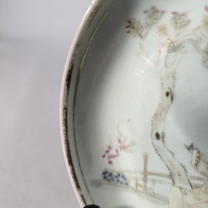 Antik tallrik, Kina, porslin, famille rose, 1800-tal