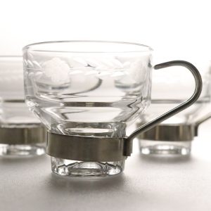 Kaffekoppar i glas, 5st - Handslipat Brooks