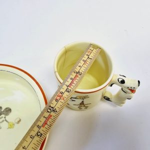 Disney Set från Rörstrand – Vintage Kopp och Skål med Musse Pigg