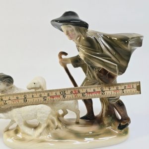 Figurin i Porslin – Fåraherde med Får från Sitzendorf