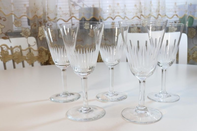 Glasservis, 5 glas, F-& HL Kristall, Kosta Diameter 7cm Höjd= 14,5cm