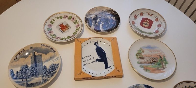 Blandade samlartallrikar bl.a Jackie Lynd, Otto Hedström, UE, Rörstrand, B&G mm