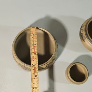 3 delar, L Hjort, glaserat stengods, Bornholm, Danmark, 1900-talets andra hälft