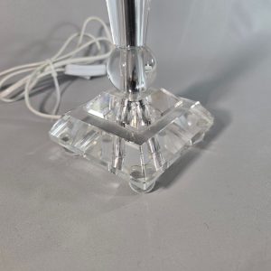 BORDSLAMPA, lampfot utan skärm, glas och metall - 37cm