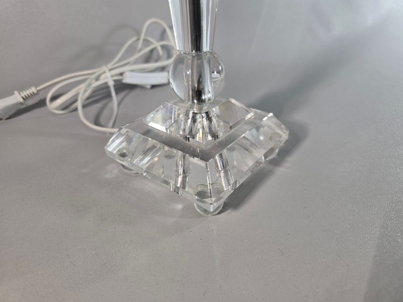 BORDSLAMPA, lampfot utan skärm, glas och metall - 37cm
