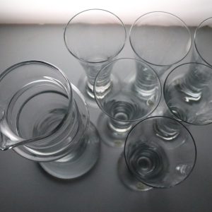 SIGNE PERSSON-MELIN, Boda, "Sangria", 6 st glas på fot, 1 tillbringare